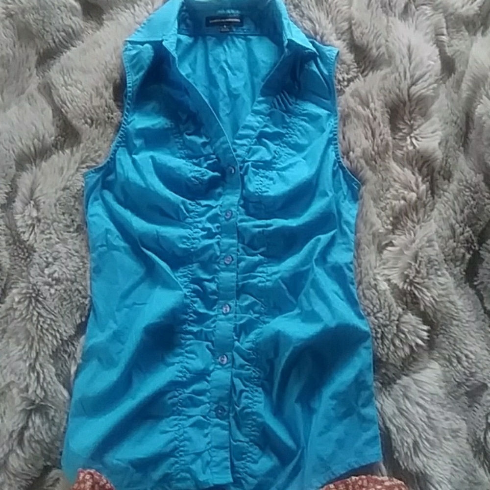 Blue dress top